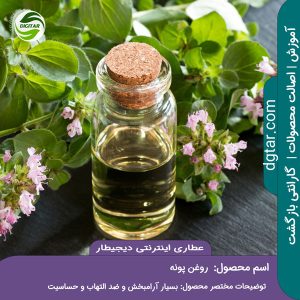 آموزش کامل خواص روغن پونه + خرید اینترنتی از عطاری اینترنتی دیجیطار (www.dgtar.com)