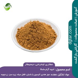 آموزش کامل ترکیبات ادویه گرام ماسالا + خرید اینترنتی از عطاری اینترنتی دیجیطار (www.dgtar.com)