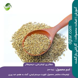 آموزش کامل خواص زیره سبز + خرید اینترنتی از عطاری اینترنتی دیجیطار (www.dgtar.com)