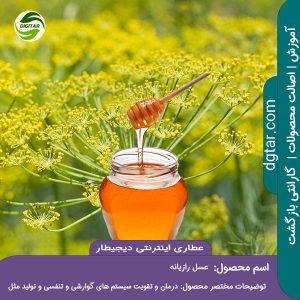 آموزش کامل خواص عسل رازیانه + خرید اینترنتی از عطاری اینترنتی دیجیطار (www.dgtar.com)