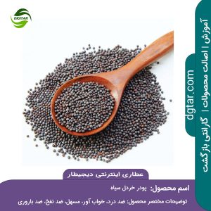 آموزش کامل خواص پودر خردل سیاه + خرید اینترنتی از عطاری اینترنتی دیجیطار (www.dgtar.com)