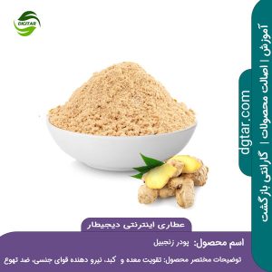 آموزش کامل خواص پودر زنجبیل + خرید اینترنتی از عطاری اینترنتی دیجیطار (www.dgtar.com)